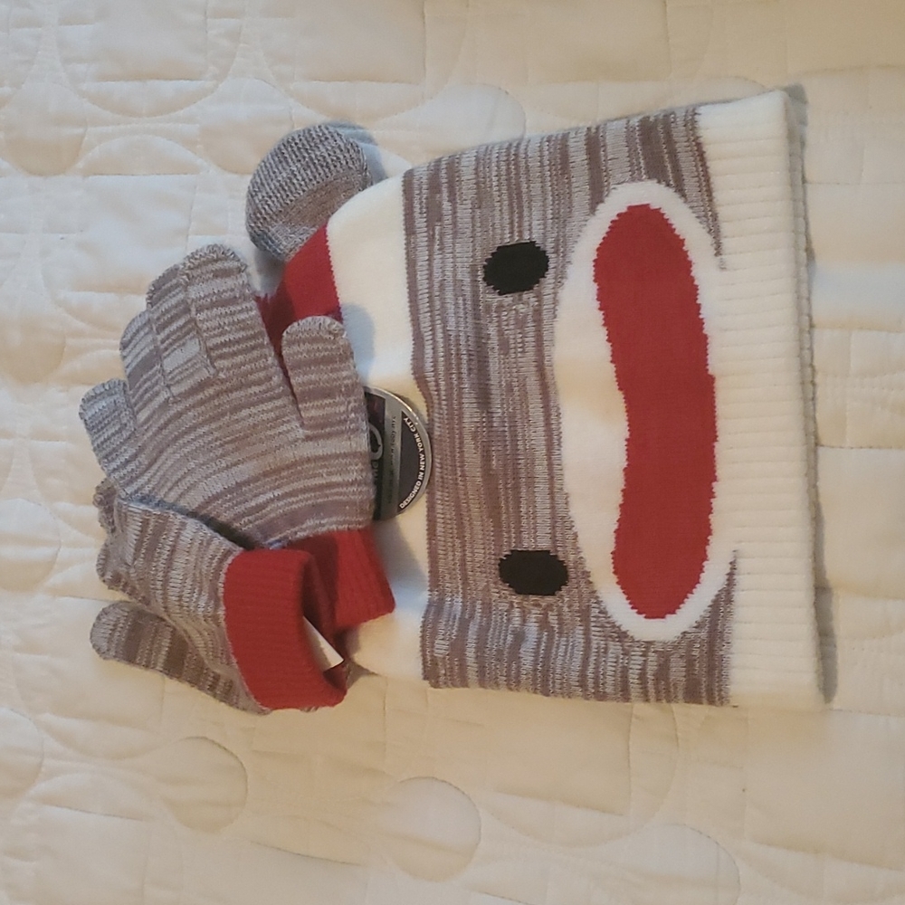 Toby & Me Monkey Beanie & Gloves
